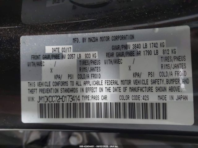 2017 MAZDA CX-3 JM1DKDC72H0173414 Photo 8