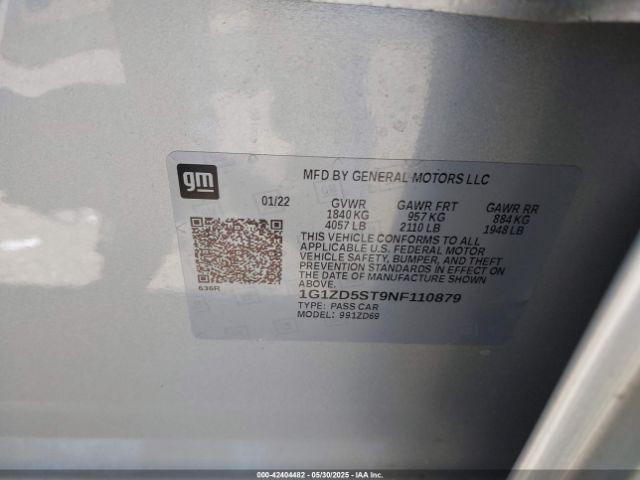 2022 CHEVROLET MALIBU 1G1ZD5ST9NF110879 Photo 8