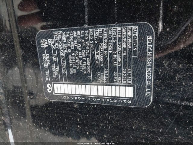 3PCAJ5M13LF109740 Infiniti QX50