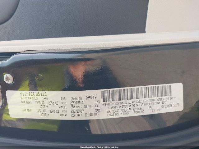 2020 CHRYSLER PACIFICA 2C4RC1FG3LR159193 Photo 8