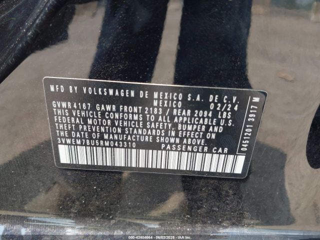 3VWEM7BU5RM043310 Volkswagen Jetta 1.5t Se