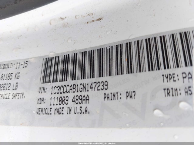 1C3CCCAB1GN147239 Chrysler 200