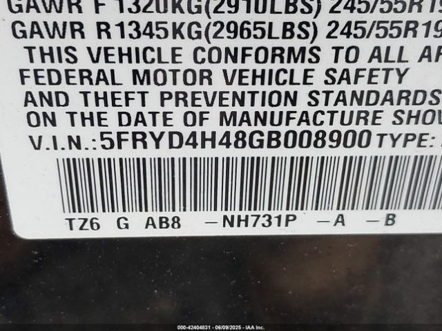 2016 ACURA MDX 5FRYD4H48GB008900 Photo 8