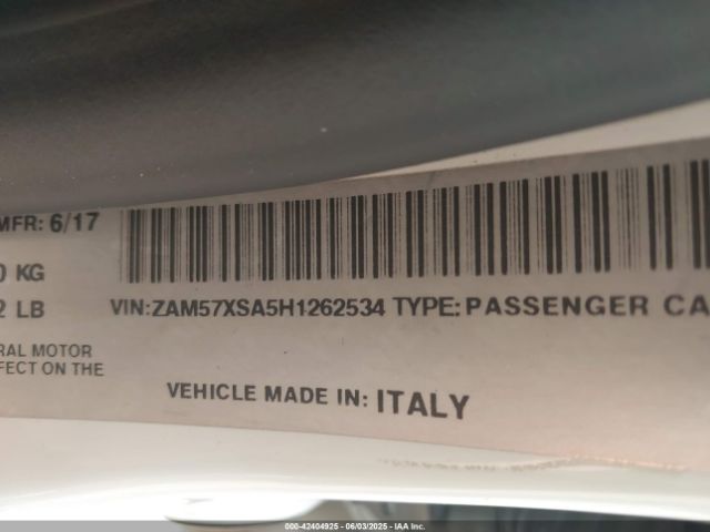 2017 MASERATI GHIBLI ZAM57XSA5H1262534 Photo 8
