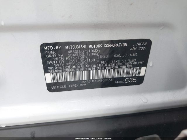 2022 MITSUBISHI ECLIPSE CROSS JA4ASUAA0NZ002731 Photo 8