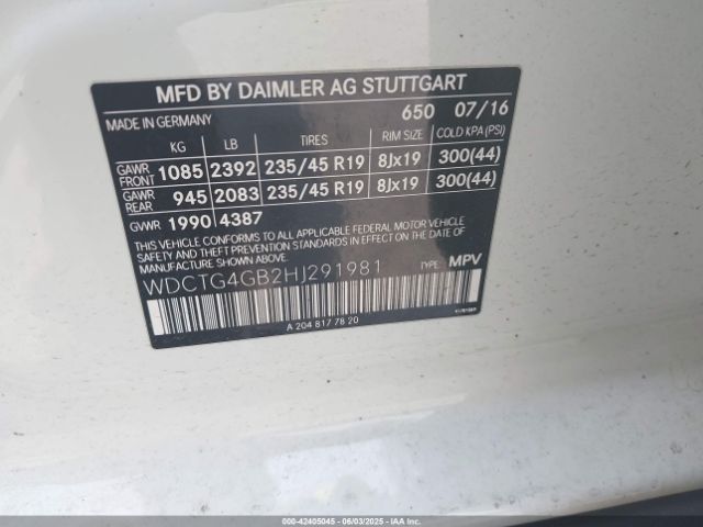 2017 MERCEDES-BENZ GLA 250 WDCTG4GB2HJ291981 Photo 8