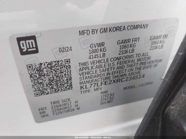 KL77LFE2XRC234514 Chevrolet lih