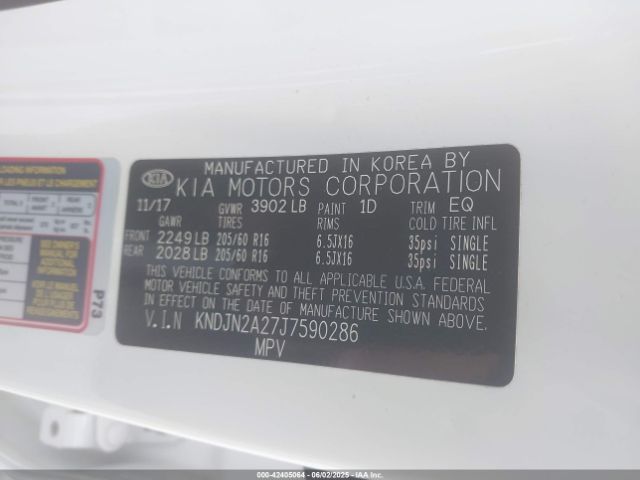2018 KIA SOUL KNDJN2A27J7590286 Photo 8