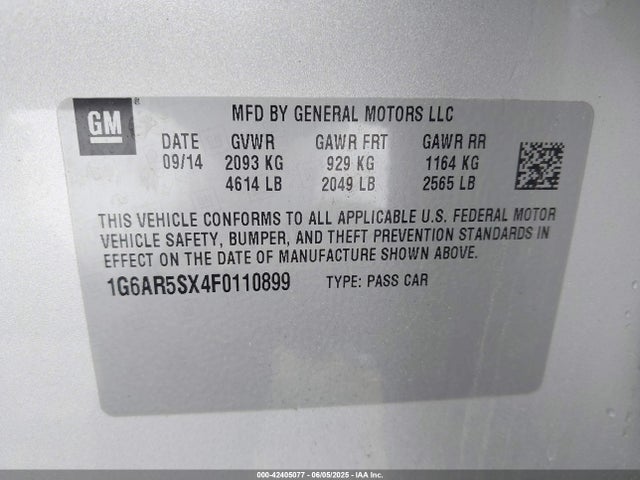 2015 CADILLAC CTS 1G6AR5SX4F0110899 Photo 8