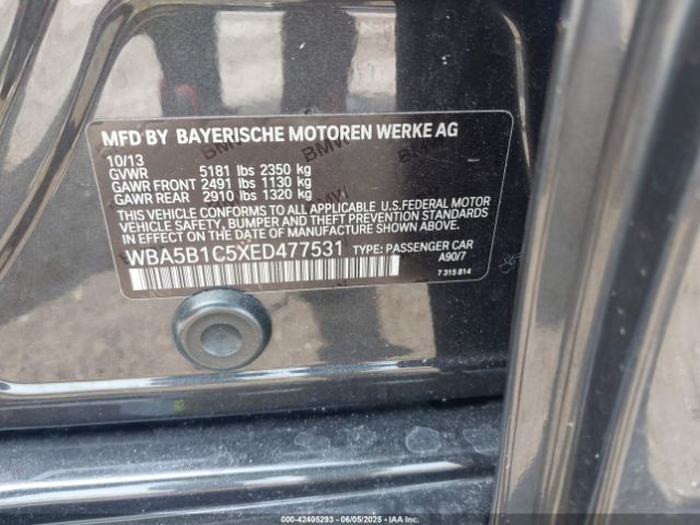 2014 BMW 535I WBA5B1C5XED477531 Photo 8