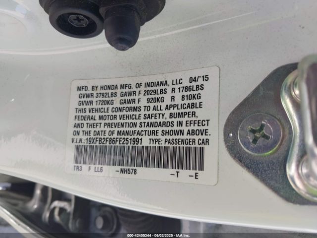 19XFB2F86FE251991 Honda CIVIC EX