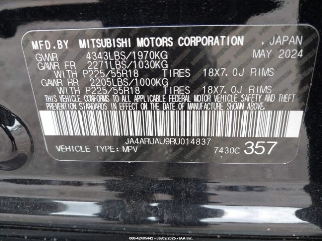 2024 MITSUBISHI OUTLANDER SPORT JA4ARUAU9RU014837 Photo 8