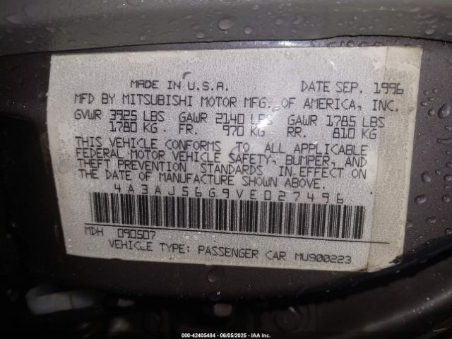 1997 MITSUBISHI GALANT 4A3AJ56G9VE027496 Photo 8