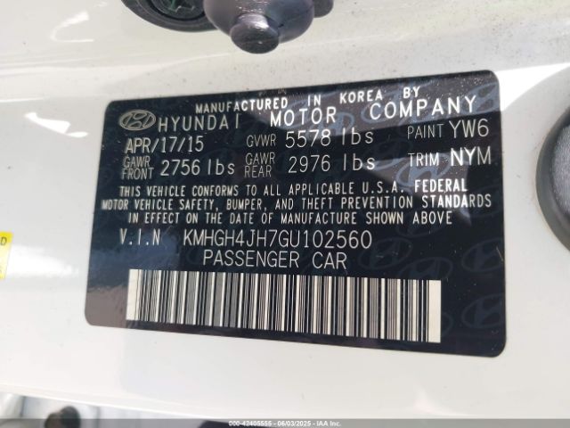 KMHGH4JH7GU102560 Hyundai Equus Signature