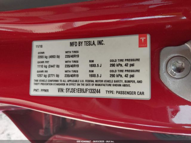 2018 TESLA MODEL 3 5YJ3E1EB9JF133244 Photo 8