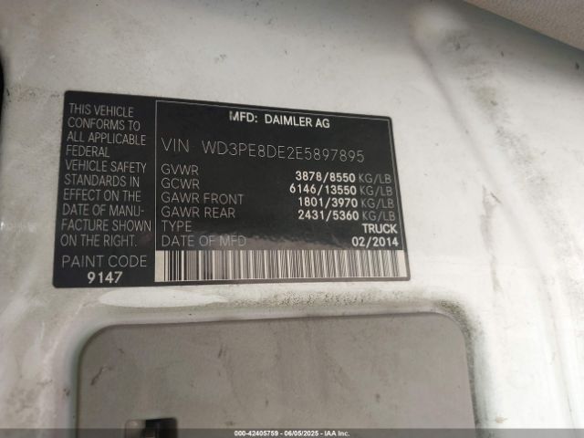 2014 MERCEDES-BENZ SPRINTER 2500 WD3PE8DE2E5897895 Photo 8