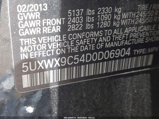 2013 BMW X3 5UXWX9C54D0D06904 Photo 8