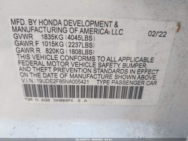 2022 ACURA ILX 19UDE2F85NA005421 Photo 8