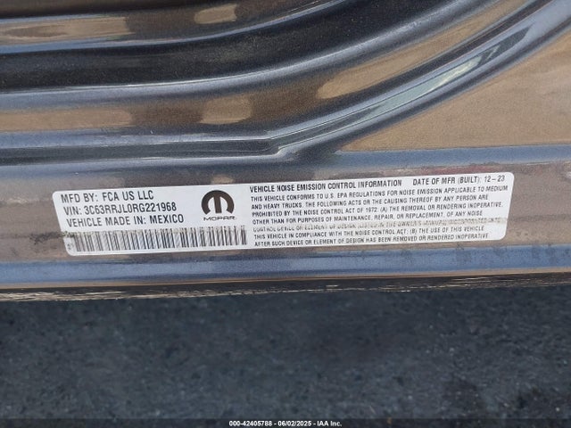 3C63RRJL0RG221968 RAM 2024