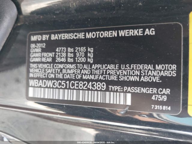 2012 BMW 328I WBADW3C51CE824389 Photo 8