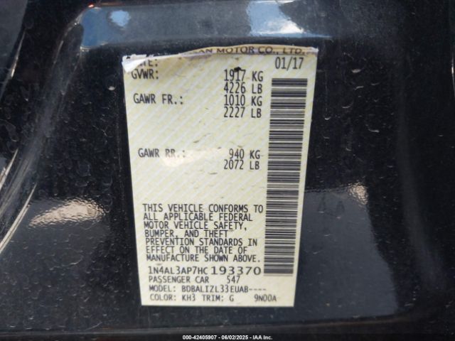 2017 NISSAN ALTIMA 1N4AL3AP7HC193370 Photo 8