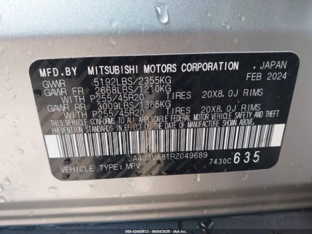 2024 MITSUBISHI OUTLANDER JA4J3VA81RZ049689 Photo 8