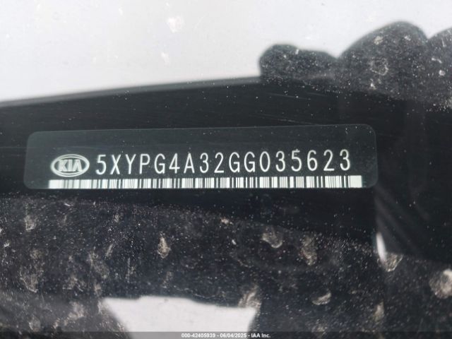 5XYPG4A32GG035623 KIA Sorento 2.4l Lx