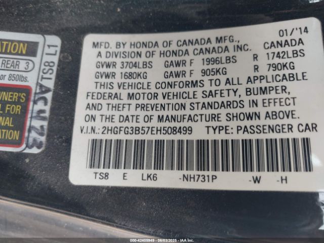 2HGFG3B57EH508499 Honda Civic Lx