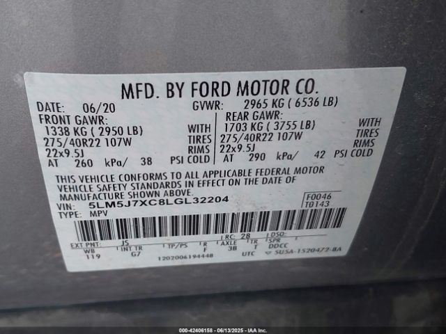 2020 LINCOLN AVIATOR 5LM5J7XC8LGL32204 Photo 8