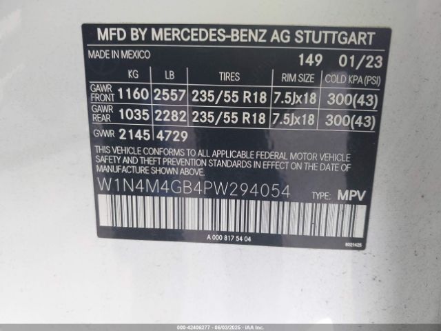 2023 MERCEDES-BENZ GLB 250 W1N4M4GB4PW294054 Photo 8