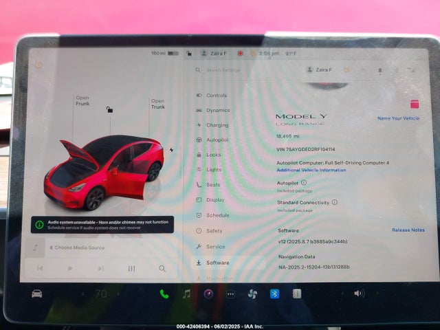 2024 TESLA MODEL Y 7SAYGDED2RF194114 Photo 6