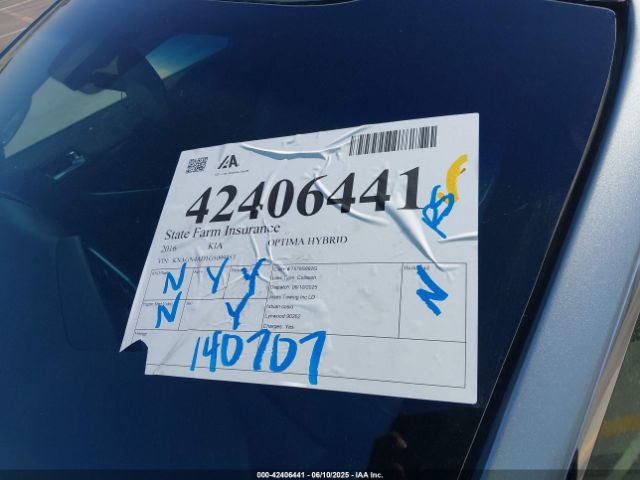 KNAGN4AD1G5099253 KIA Optima Hybrid Ex