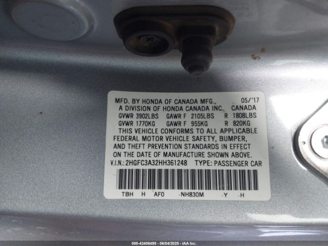 2HGFC3A32HH361248 Honda l15b7