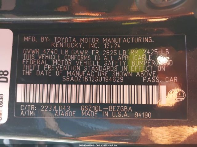 2025 LEXUS ES 350 58ADZ1B12SU194629 Photo 8