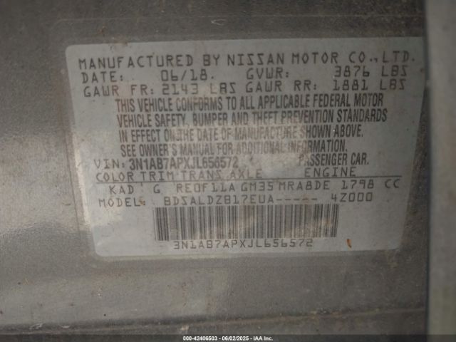3N1AB7APXJL656572 Nissan 2018