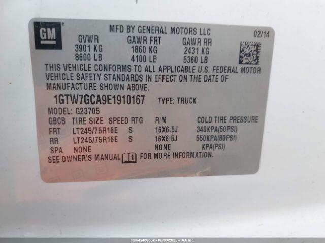 2014 GMC SAVANA 2500 1GTW7GCA9E1910167 Photo 8