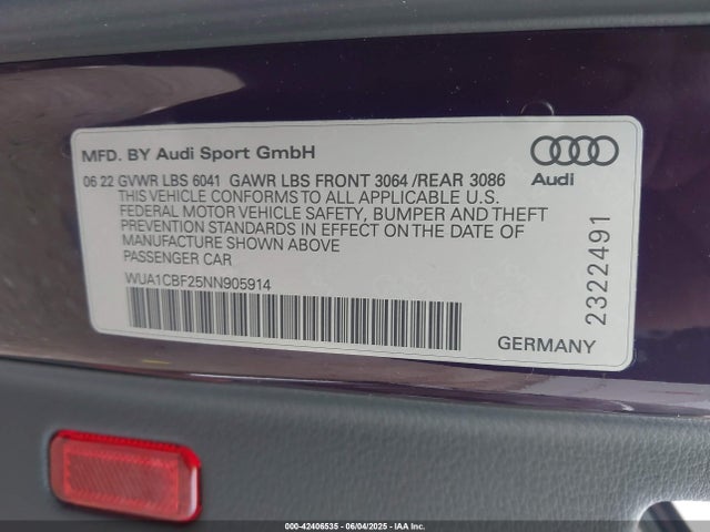 2022 AUDI RS 6 AVANT WUA1CBF25NN905914 Photo 8