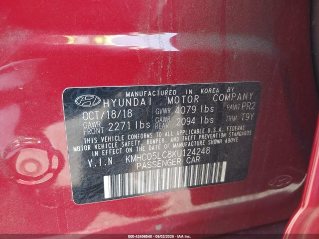 Hyundai 2019 2019 KMHC05LC8KU124248 Image 9