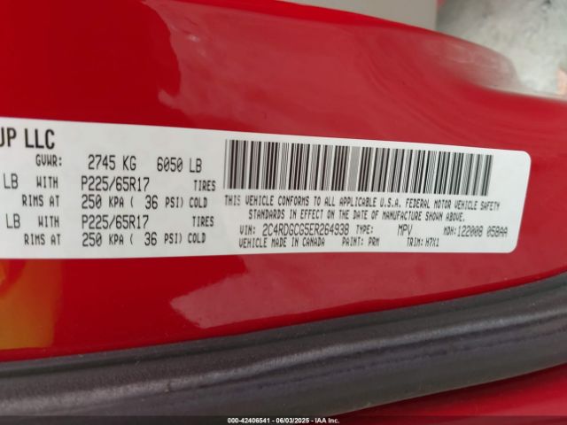 2C4RDGCG5ER264938 Dodge Grand Caravan Sxt