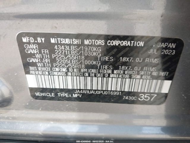 2023 MITSUBISHI OUTLANDER SPORT JA4ARUAU0PU016991 Photo 8