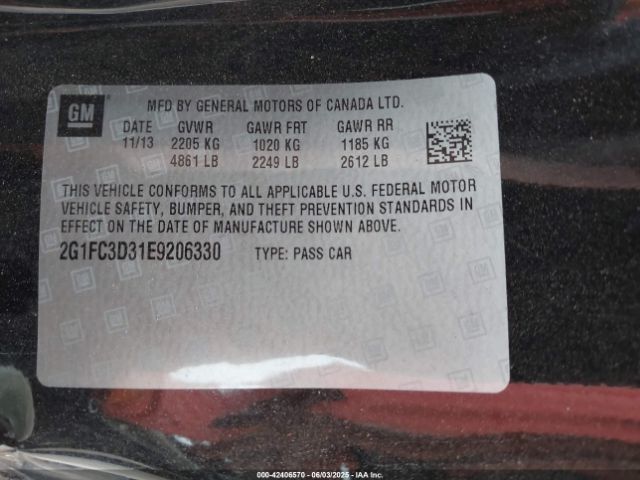 2G1FC3D31E9206330 Chevrolet Camaro 2lt