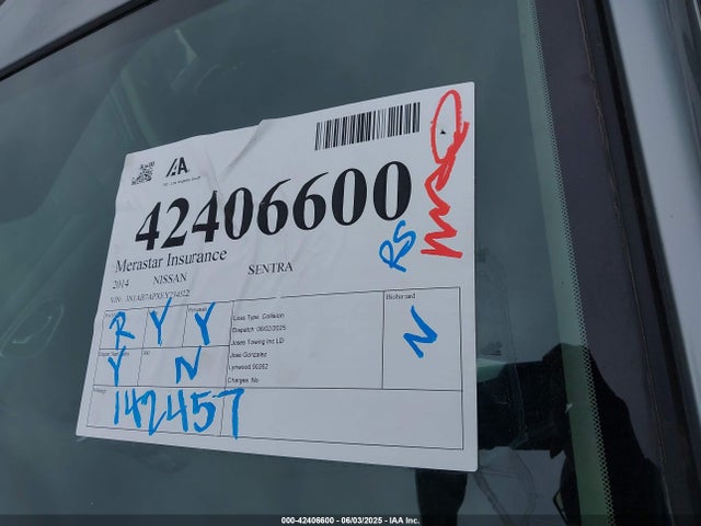 Nissan Sentra 2014 3N1AB7APXEY234522 Image 13