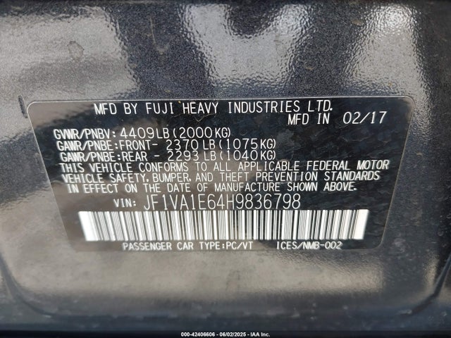 Subaru dib 2017 JF1VA1E64H9836798 Image 9