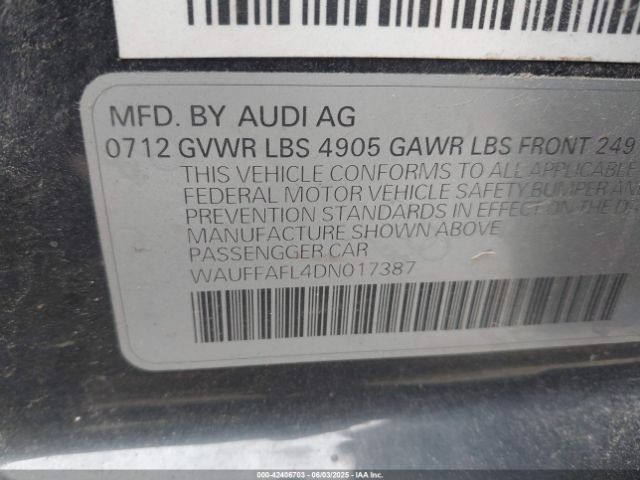 2013 AUDI A4 WAUFFAFL4DN017387 Photo 8
