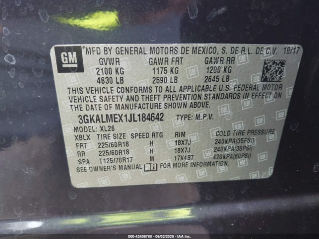 2018 GMC TERRAIN 3GKALMEX1JL184642 Photo 8