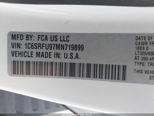 RAM 2021 2021 1C6SRFU97MN719899 Image 9