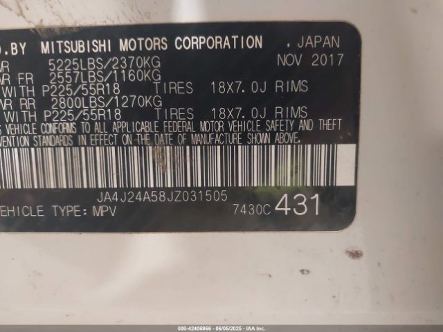 2018 MITSUBISHI OUTLANDER PHEV JA4J24A58JZ031505 Photo 8
