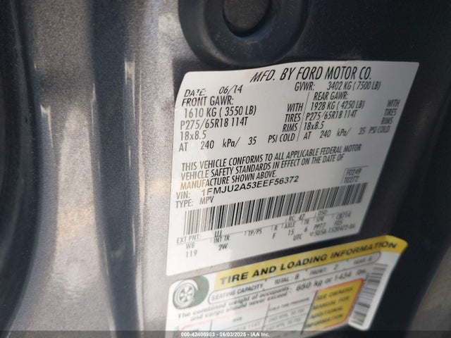 Ford 2014 2014 1FMJU2A53EEF56372 Image 9