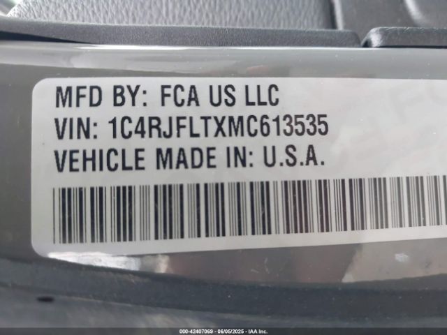 2021 JEEP GRAND CHEROKEE 1C4RJFLTXMC613535 Photo 8