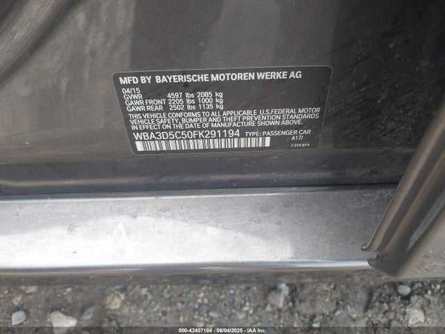 WBA3D5C50FK291194 BMW 2015
